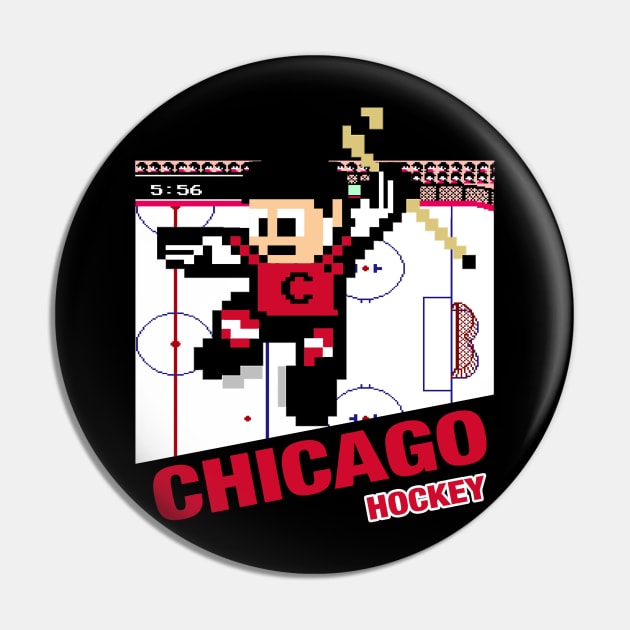 Chicago Hockey 8 bit cartridge design Pin by MulletHappens