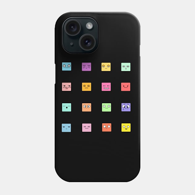 emotional squares Phone Case by SlyAR07