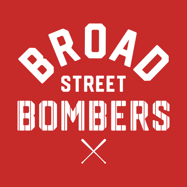 Philadelphia 'Broad Street Bombers' Baseball Fan T-Shirt: Showcase Your Philly Pride with a Home Run Design! by CC0hort