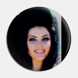 Priscilla Presley Dot Art Vintage Pin