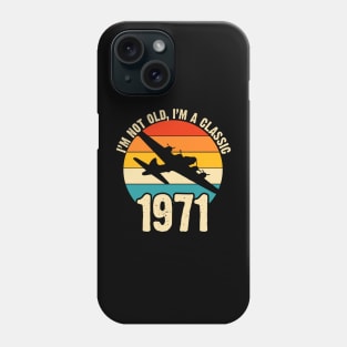 Aircraft Pilot born 1971 50th Birthday Gift Airplane Plane B-17 Bomber Phone Case