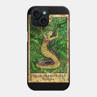 Four Of Pentacles. Minor Arcana Tarot Card Design. Phone Case