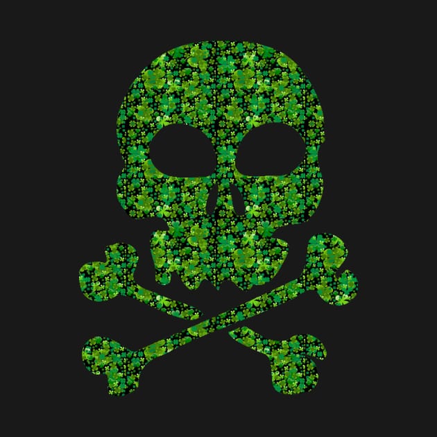 Shamrock Skull St Patricks Day by Scarebaby