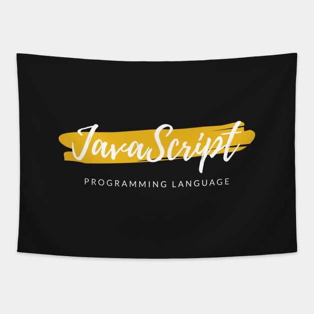 JavaScript Programming Language Paint Smear Tapestry by codewearIO