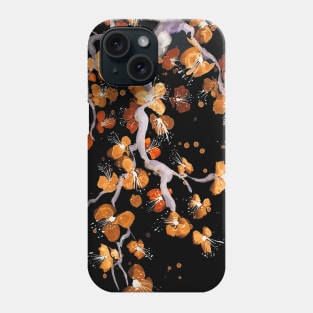 Japanese Orange Blossoms in the Night Phone Case