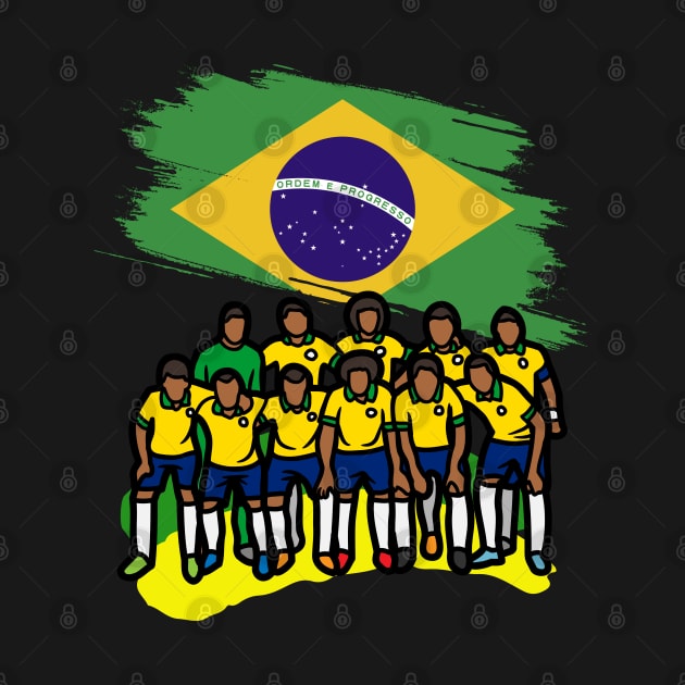 Brazil football team by Zobayer