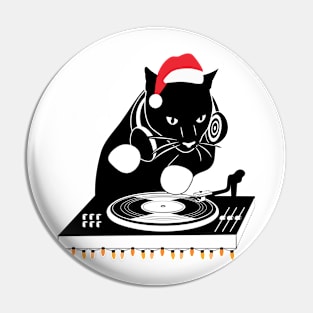 DJ Cat Christmas Edition Pin