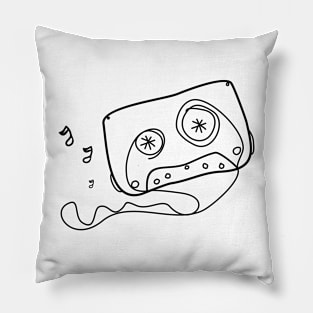 dented tape cassette Pillow