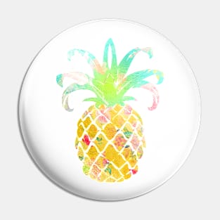 Aloha pineapples, iridescent yellow Pin