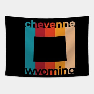 Cheyenne Wyoming Retro Tapestry