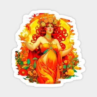 Art Nouveau Beltane Celtic Spring Magnet