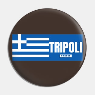 Tripoli City with Greek Flag Pin