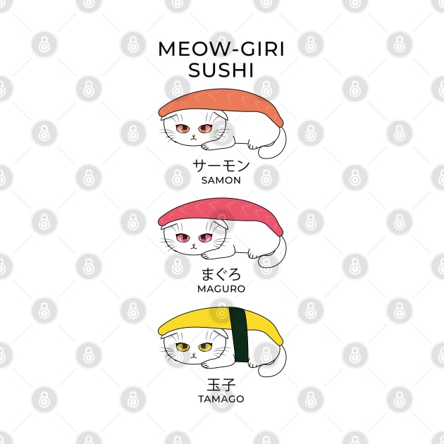 Meow-giri Nigiri Sushi Cats by akwl.design