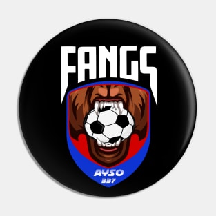 Fangs soccer Pin