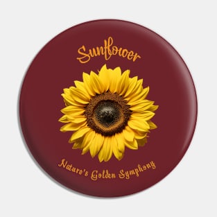 Sunflower Nature's Golden Symphony Pin