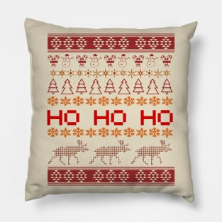 HO HO HO Ugly Sweater Pillow