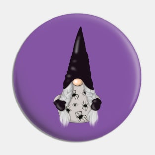 Halloween - Gnome and Spiders Pin