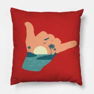 Shaka Hang Loose Beach Pillow