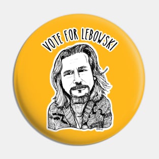 Vote for Lebowski Pin