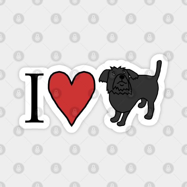 I Love My Cute Dog Magnet by ellenhenryart