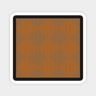 brown, rhombus, geometric pattern Magnet