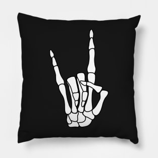 Rock n' Roll Skeleton Hand Pillow