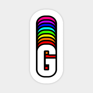 Rainbow Letter, G Magnet