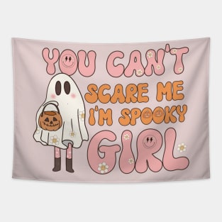 Funny Halloween Groovy Design You Can't Scare Me im Spooky Girl Gift idea Tapestry