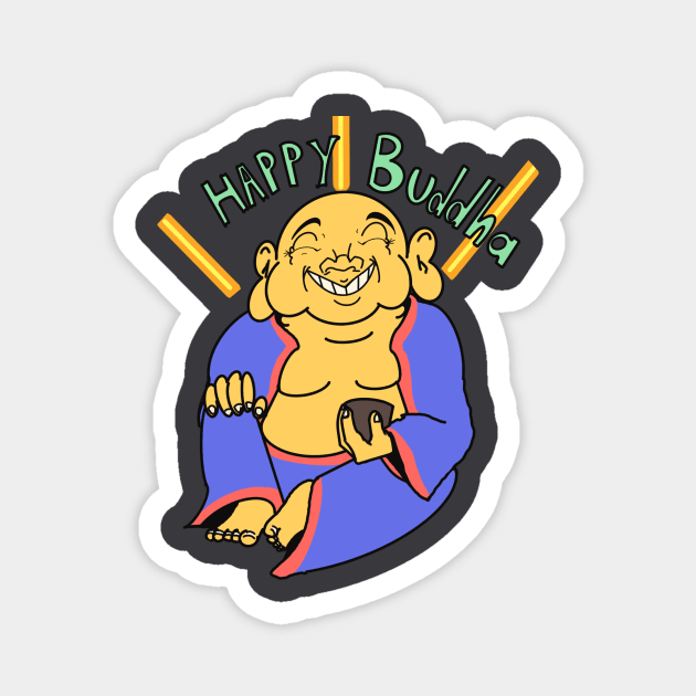 Happy Buddha Magnet by dalek1384@gmail.com