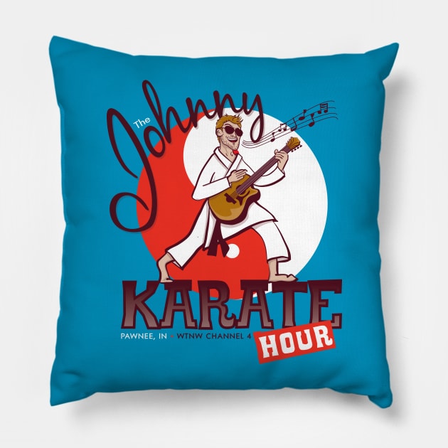 The Johnny Karate Hour Pillow by DoodleHeadDee