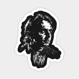 Carl Sagan Metal Magnet