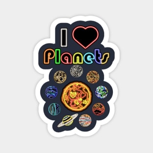 Electric Solar System I Love Planets Magnet