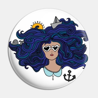 Girl of the Sea Pin