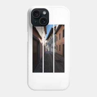 North Italy Life in the center of the lombard medieval city. Walking through narrow streets and walls. Sunny summer day. (vertical) Phone Case