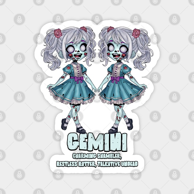 Gemini Zombies Magnet by H. R. Sinclair