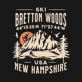 Bretton Woods ski and Snowboarding Gift: Hit the Slopes in Style at Jackson New Hampshire Iconic American Mountain Resort T-Shirt