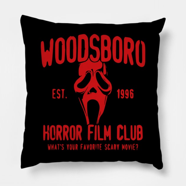 Woodsboro Horror Film Pillow by SalenyGraphicc