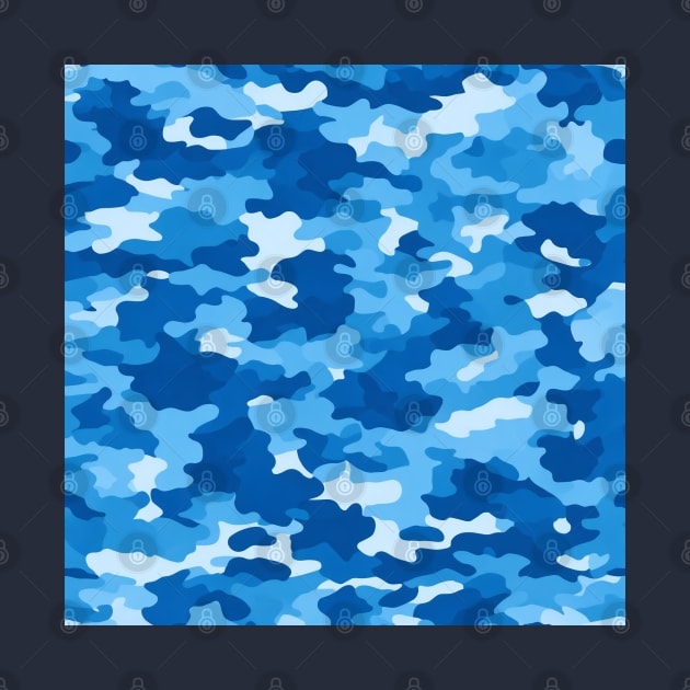 SKY BLUE CAMO DESIGN, PASTEL COLOR by ZARBIT