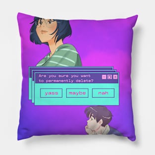 Vaporwave broken heart teenage love 00s Pillow