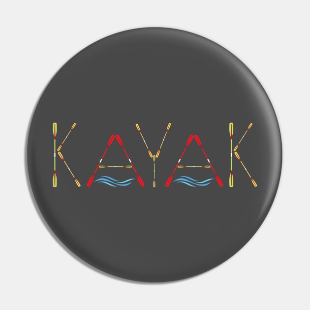 Kayak Pin by TeesForThee