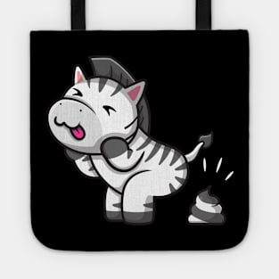 Funny animal stripey poop Tote