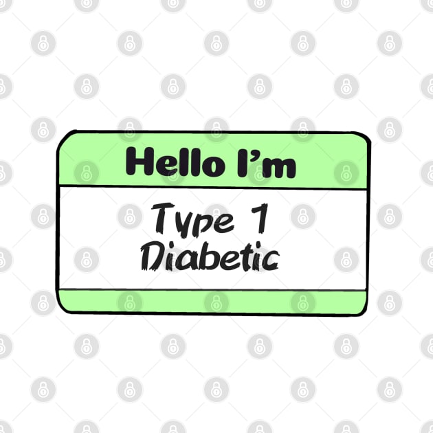 Diabetes Nametag - Lime by CatGirl101