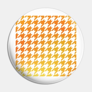 Houndstooth Pattern Yellow and Orange Golden Gradient Pin