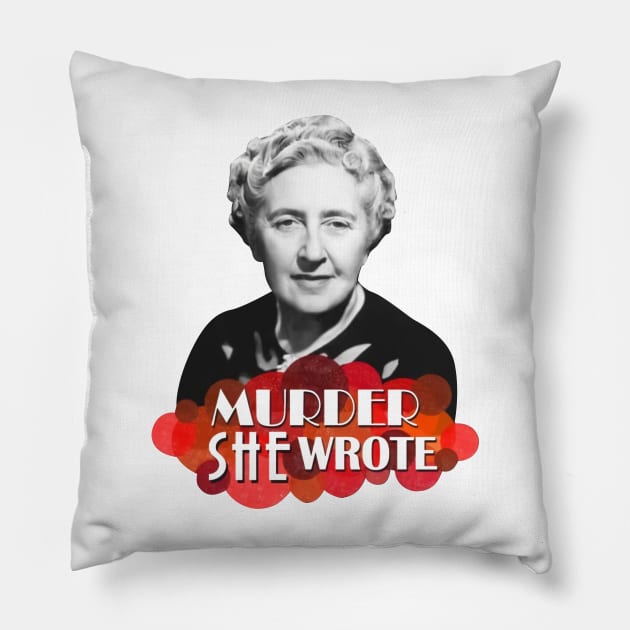 Agatha Christie Murder She Wrote Miss Marple Hercule Poirot Pillow by Hoang Bich