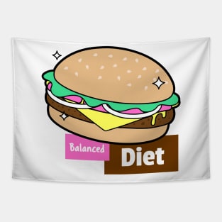 Balanced Diet Burger Tapestry