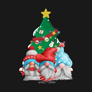 Cute Watercolor Christmas Gnome T-Shirt