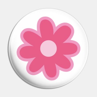 Rose Pink Flower Pin