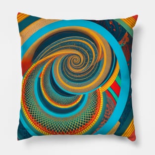 Fractal in Jewel Tone Colors Pillow