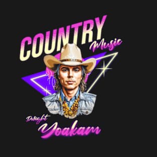 dwight yoakam //retro vector neon T-Shirt