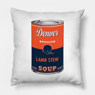 Denver Broncos Soup Can Pillow